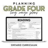 Ontario Long Range Plans - Grade 4 - FULL YEAR - EDITABLE 