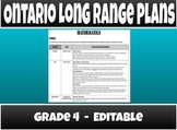 Ontario Long Range Plans- Grade 4 (UPDATED 2023 LANGUAGE C