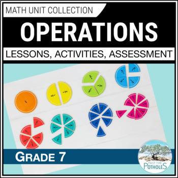 Preview of Grade 7 Ontario Math OPERATIONS with Fractions Decimals Percentages FULL UNIT