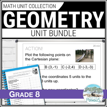 Preview of Location & Movement Geometric Reasoning Bundle - Grade 8 Ontario Math Geometry