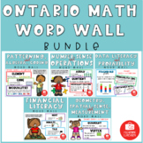Ontario Math Word Wall Cards Bundle Gr. 4 - 6 | Digital and Print