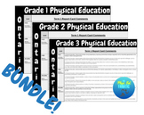 Ontario Physical Education Report Comments Grades 1, 2 & 3 Bundle