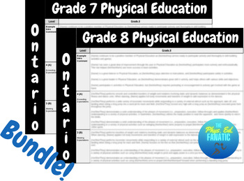 Preview of Ontario Physical Education Report Comments Grades 7 & 8 Bundle