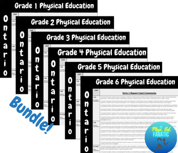 Preview of Ontario Primary and Junior Physical Education Report Comments Grades 1-6