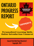 Ontario Progress Report Card Comments (EDITABLE and FULLY 