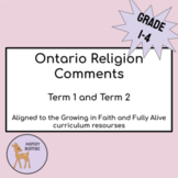 Ontario Religion Comments (GRADE 1-4)