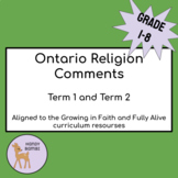 Ontario Religion Comments (Grade 1-8)