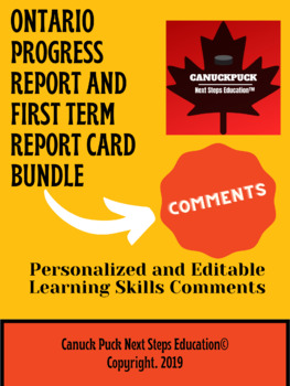 Preview of Ontario Report Card Bundle (EDITABLE FULLY WRITTEN Progress and Term 1 Reports)