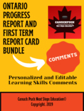 Ontario Report Card Bundle (EDITABLE FULLY WRITTEN Progres