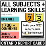 Ontario Report Card Comments * Grade 2 Grade 3 * All Subje