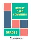 Ontario Report Card Comments - Grade 3 (2024)