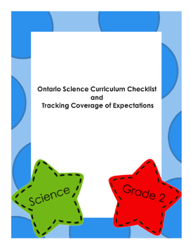 Preview of Gr. 2 Ontario Science Checklist and Tracking of Expectations