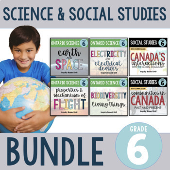 Preview of Grade 6 | Science and Social Studies Full Year Bundle | Ontario Curriculum