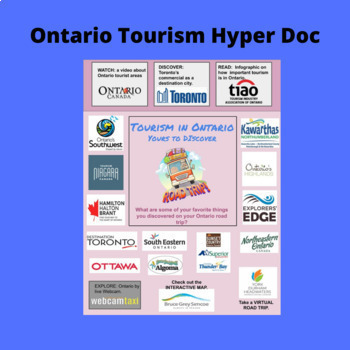 Preview of Ontario Tourism DIGITAL HyperDoc