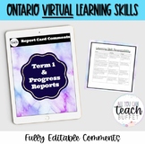 Ontario Virtual Learning Skills: Progress Reports & Term 1