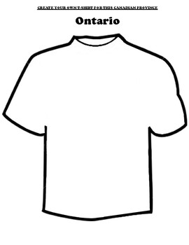 Preview of Ontario Worksheet "Create Your own T-Shirt" & Webquest