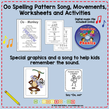 Oo Worksheets and Song | -oo Words | Long Vowel o | SOR