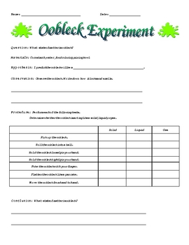 Preview of Oobleck Experiment