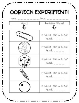 Oobleck Experiment by withlovemrsbee | Teachers Pay Teachers