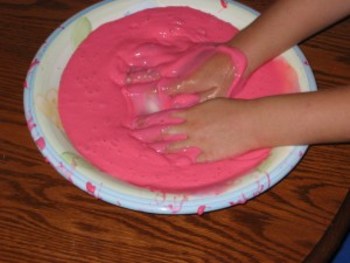 Preview of Ooey- Gooey Homemade Gak (chemistry experiment for little hands)