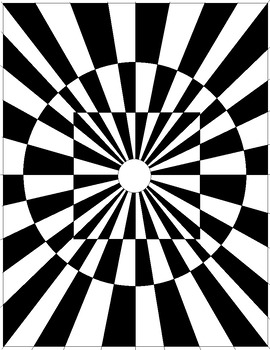 Op Art Coloring Pages Set by Life in Corncob
