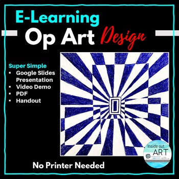 Preview of Op Art Design - Middle School - High School Visual Art Project