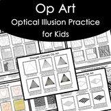 Op Art Handouts | Optical Illusion Art Practice for Kids