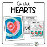 Op Art Heart Drawing & Valentine's Day Coloring Pages