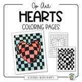 Op Art Hearts  - Valentines Day Heart Coloring Pages