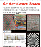Op Art -Optical Illusions-Art Project-Choice Board- Virtua