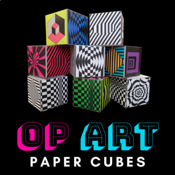 Preview of Op Art Paper Cubes