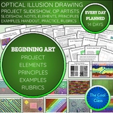 Optical Illusion Drawing Project, Practice, Op Artists, Ar