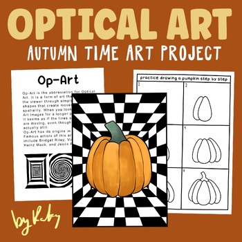 Preview of Op-Art Pumpkin - Optical Illusion Art Activity for Autumn / Fall / Thanksgiving