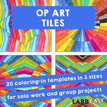 Op Art Tiles - 20 templates in 3 sizes for solo work and group projects