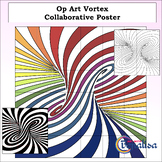 Op Art Vortex Collaborative Coloring Poster/Bulletin Board