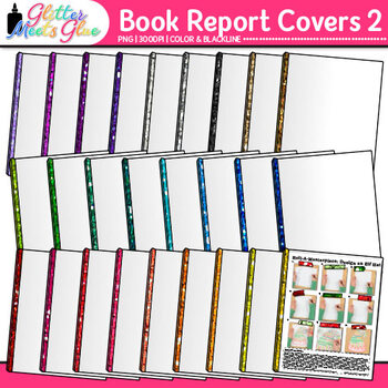 Opaque Book Report Cover Clipart School Supply Graphics Glitter Meets Glue