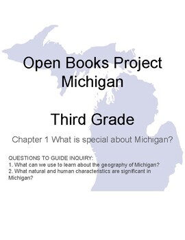 Preview of Remote Learning - Open Books Project  Michigan  Third Grade - Chapter 1