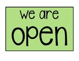 Open & Closed Store Signs for Dramatic Play