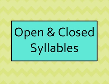 Preview of Open/Closed Syllable Practice Power Point for Intermediate Grades Animated