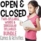 Open & Closed Syllables Worksheets - Two-Syllable Words, D