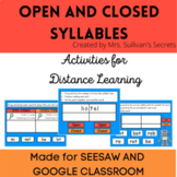 Open & Closed Syllables Digital Activities - Seesaw & Goog