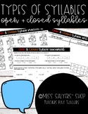 Open & Closed Syllables