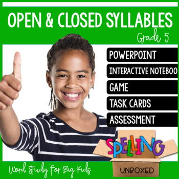 Preview of Open & Closed Syllables Spelling Word Work Unit