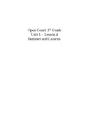 Open Court: 3rd Grade Unit 1 – Lesson 4 Bummer and Lazarus