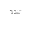 Open Court: 3rd Grade Unit 1 – Lesson 5 The Prairie Fire