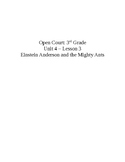 Open Court: 3rd Grade- Unit 4- Lesson 3: Einstein Anderson