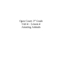 Open Court: 3rd Grade- Unit 4- Lesson 4: Amazing Animals