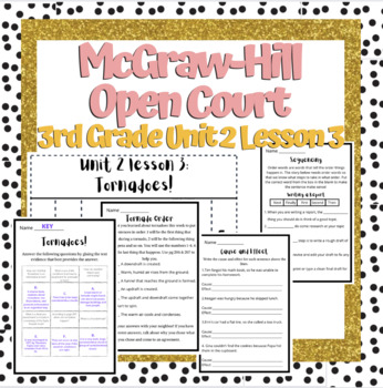 Preview of Open Court 3rd Grade unit 2 lesson 3 week 3 | Worksheets | Vocabulary | OCR