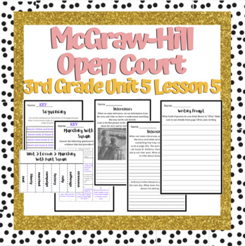 Preview of Open Court 3rd Grade unit 5 lesson 5 week 5 | Worksheets | Vocabulary | OCR