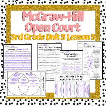 Preview of Open Court 3rd Grade unit 5 lesson 6 week 6 | Worksheets | Vocabulary | OCR